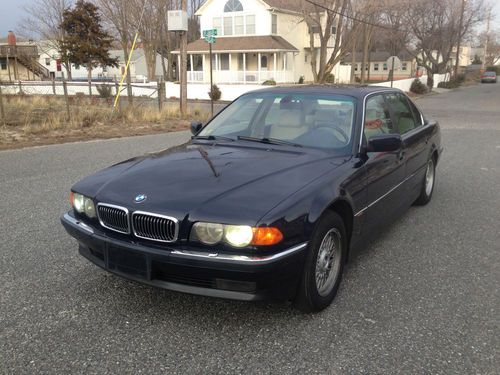 2000 bmw 740il 4.4l v8 low miles! rare color combo! navigation sunroof leather!