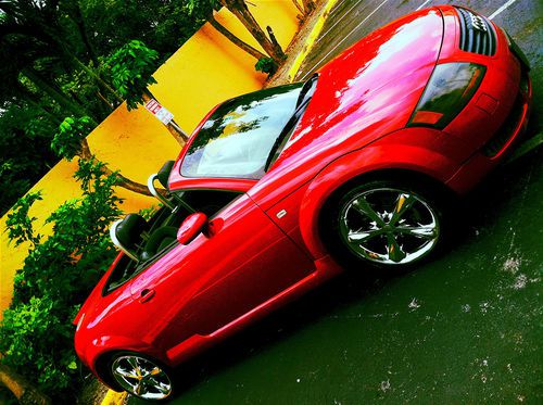2001 audi tt convertible turbo 2door 1.8l red with custom 18" chrome rims/wheels