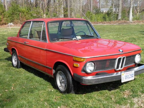 1975 bmw 2002  red base coupe 2-door 2.0l - restored
