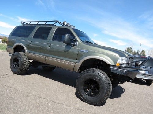 2001 ford excursion limited 4x4 v10 lifted custom monster 40" tires safari huge