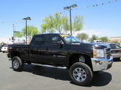 2009 lifted 4x4 4wd black v8 turbo diesel leather sunroof crew cab pickup truck