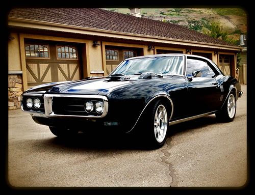 1968 pontiac firebird 400 black/black beautiful muscle car