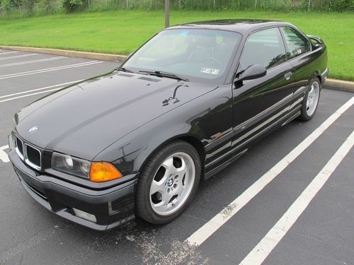 1996 e36 bmw m3 coupe 5 speed luxury pkg cosmos black w/ black leather