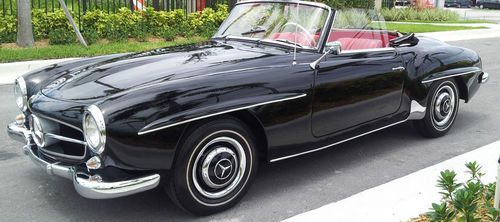 Restored mercedes-benz 190sl convertible with an optional removable hardtop