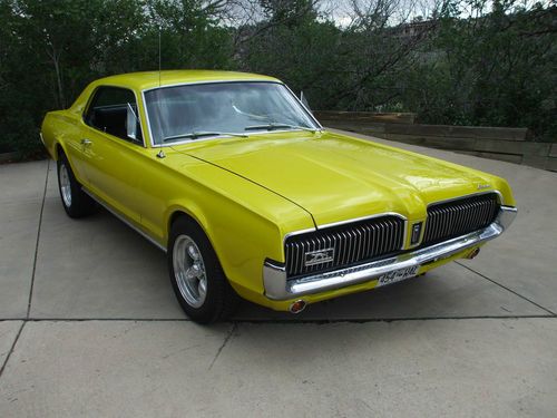 1968 mercury cougar xr7 - 5 speed, yellow, new interior, rebuilt engine +