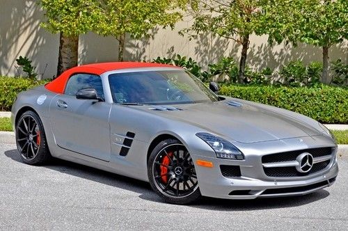 2012 mercedes-benz amg sls roadster designo grey/red! carbon!! $228,000 msrp