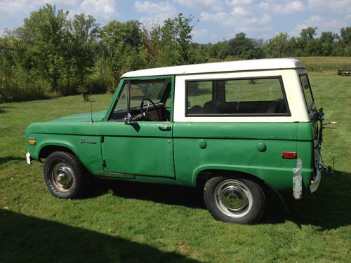 1971 ford bronco  project 3 speed ramsey pto winch    runs great! video