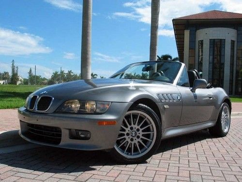 2002 bmw z3 3.0l convertible 65k miles sport pkg heated leather seats automatic