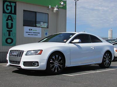 2011 audi s5 premium plus package ibis white w/ magma red leather 20 inch wheels