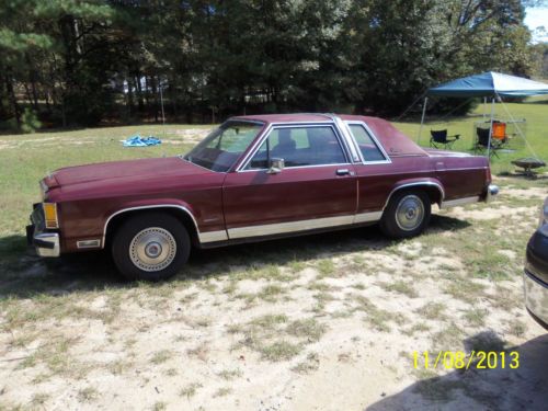 1984 ford ltd crown victoria triple red two door coupe rare102,000 original mile