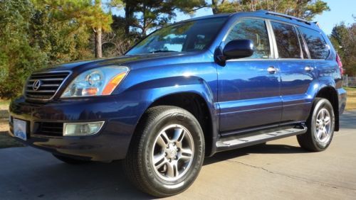 2008 lexus gx470 4.7l v8 awd nav nautical blue metallic 99k miles excellent