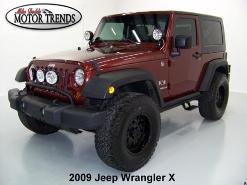 2009 jeep wrangler 4x4 x hardtop custom wheels new tires custom light kit 81k