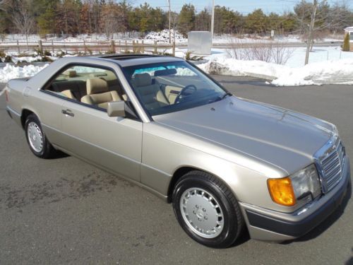 1992 mercedes-benz 300ce collector quality 25k miles smoke silver/creme biege