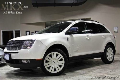 2008 lincoln mkx awd navigation upgraded wheels $41k+msrp whitechocolatetricoat