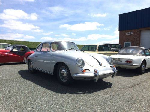 1965 porsche 356 c coupe silver with red