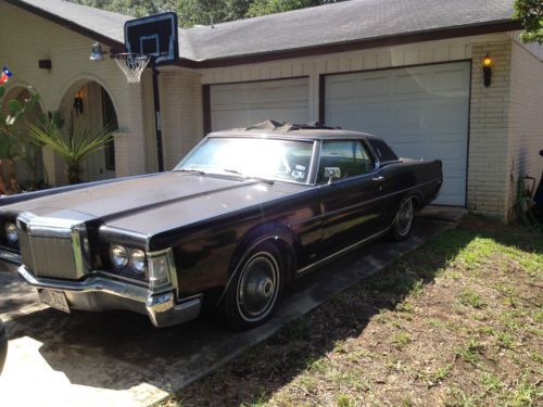 1969 lincoln continental mark iii black, black, red
