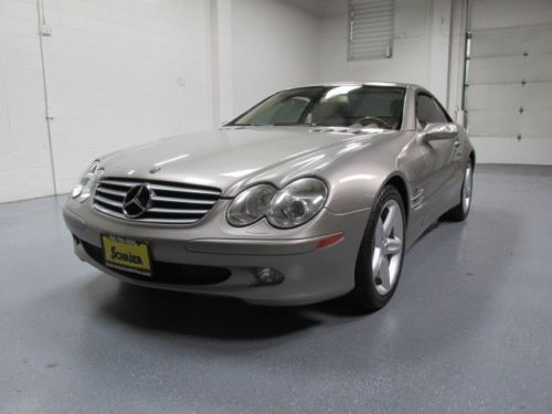 06 mercedes-benz sl500 gold rwd glass roof automatic power hard top