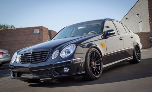 Fully custom built face lifted w211 e500 amg must see! blacked out murdered out