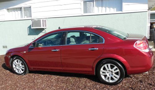 2009 saturn aura xr sedan 4-door 2.4l red + leather seats super clean runs great