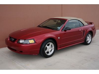 04 ford mustang convertible v6 auto leather mach audio carfax cert no reserve!!!