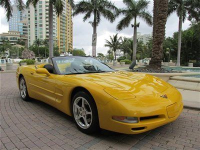Millenium yellow chevrolet corvette convertible  loaded