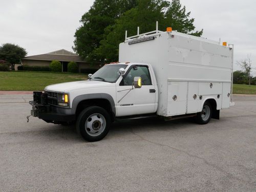 Chevy c3500 8.1l v8 knapheide enclosed utility work service truck as-is where-is