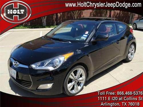2012 hyundai veloster coupe 3d black onyx w/ red interior