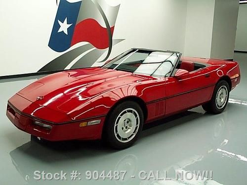 1986 chevy corvette c4 convertible 4+3 red leather 37k texas direct auto