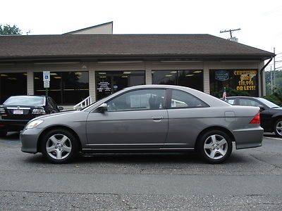 No reserve 2005 honda civic ex coupe 2dr 1.7l 4-cyl 5-spd a/c sunroof nice!