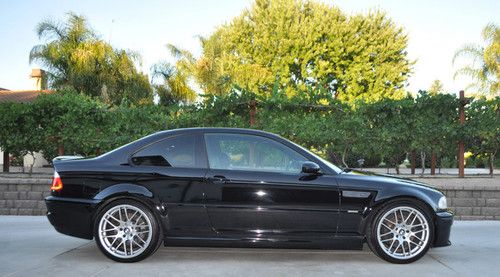 2001 bmw (e46) m3 coupe 6 speed black on black clear title 19" wheels csl