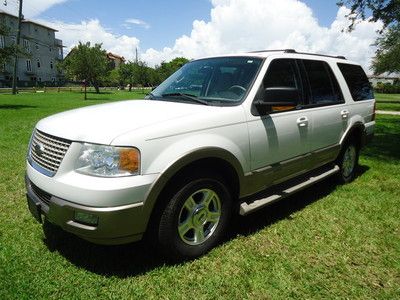 Florida 04 expedition eb pwr fold 3rd row rr park assist clean carfax no reserve