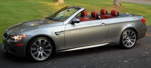 2011 bmw m3 base convertible 2-door 4.0l gray/red fox impeccable!