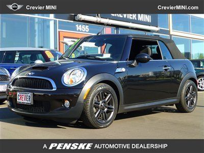 2009 mini cooper s convertible midnight black only $17,980!!