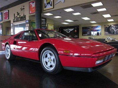1987 ferrari 328 gts red on black car is immaculate inside and out