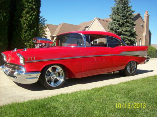 1957 chevy bel air street rod pro street pro touring high end show car