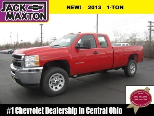 New 2013 red chevy ext cab silverado 3500 long bed 1 ton 4wd hitch cruise