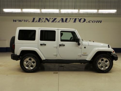 2014 jeep wrangler unlimited sahara-bench-nav-leather-3.6l gas-4wd