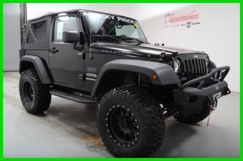 Free shipping/airfare! new 2014 black jeep 3-in lift 35-in tires 2 dr soft top