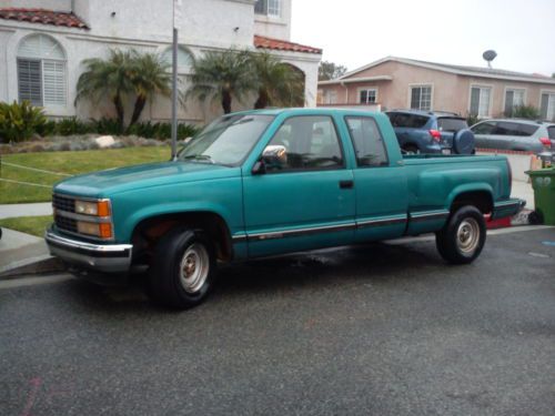 1993 extra cab chevrolet silverado chevy truck stepside clean california truck