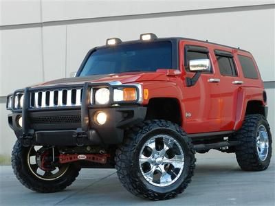 Custom lifted 06 hummer h3 brushguard heated seat  moonroof 20inch chrome wheels