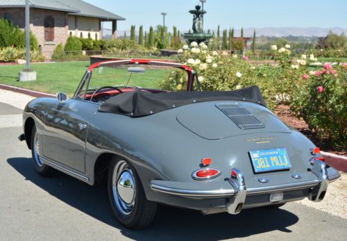 RESTORED T5 CABRIOLET SLATE GREY/ RED LEATHER BEAUTIFUL SOLID GARAGED CAL 356B, image 3