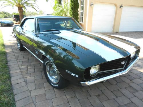 Rare 1969 chevy camaro x11, ss package, match # 350, a/c,console gauges,auto,dlx