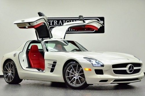 2012 mercedes benz sls coupe pearl white low miles