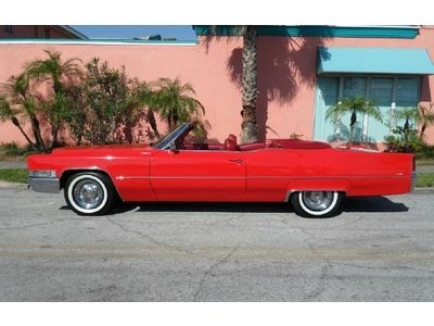 1969 cadillac deville convertible, a/c, power top, power windows, wire wheels !!