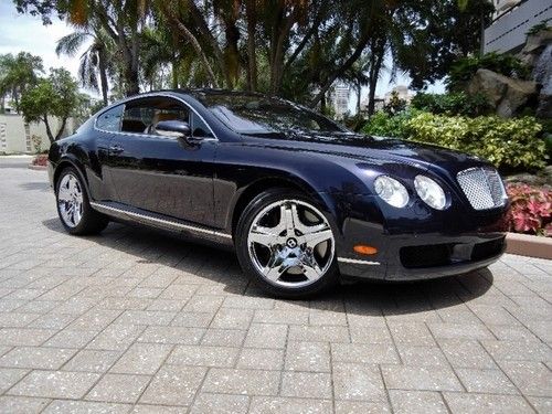 2005 bentley continental gt blue  chrome nav 2tone leather coupe