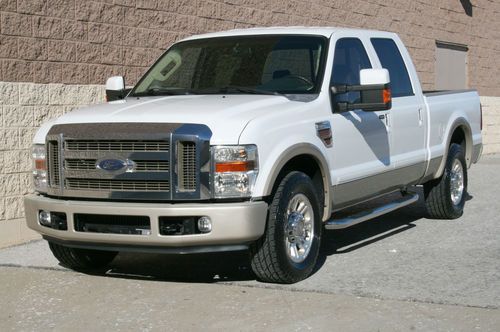 6.4l diesel king ranch auto crew cab white/chaparral brown f250 rwd no reserve!