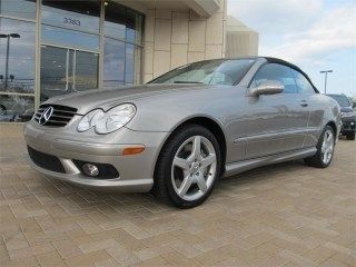 2005 mb clk-class 2dr cabriolet 5.0l black top, low miles, one owner