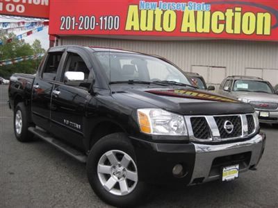 2005 nissan titan le crew cab 4x4 carfax certified low reserve leather 5.6l