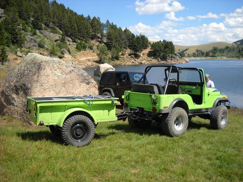 1970 jeep cj-5 1945 willys 1/4 ton trailer