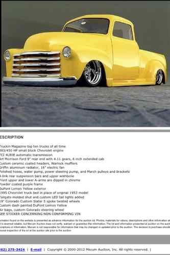 1953 chevy truck resto mod hot hot one off award winning out standing